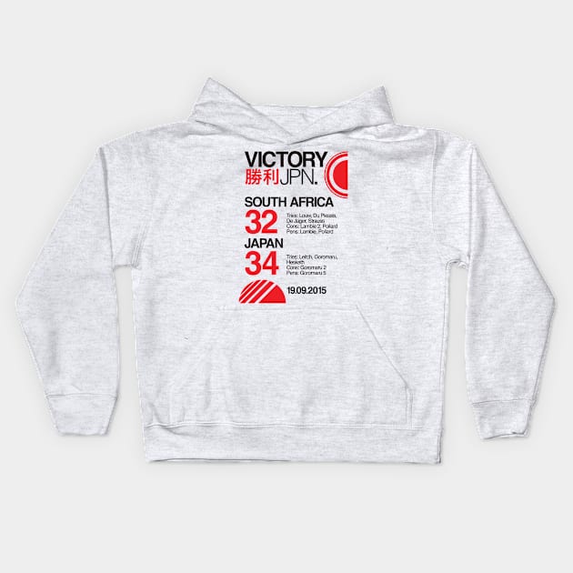 South Africa 32 Japan 34 Kids Hoodie by stariconsrugby